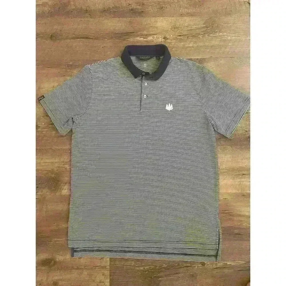 Polo Golf Performance Ralph Lauren Moisture Wicking Blue Striped Men's Sz L - Picture 2 of 9